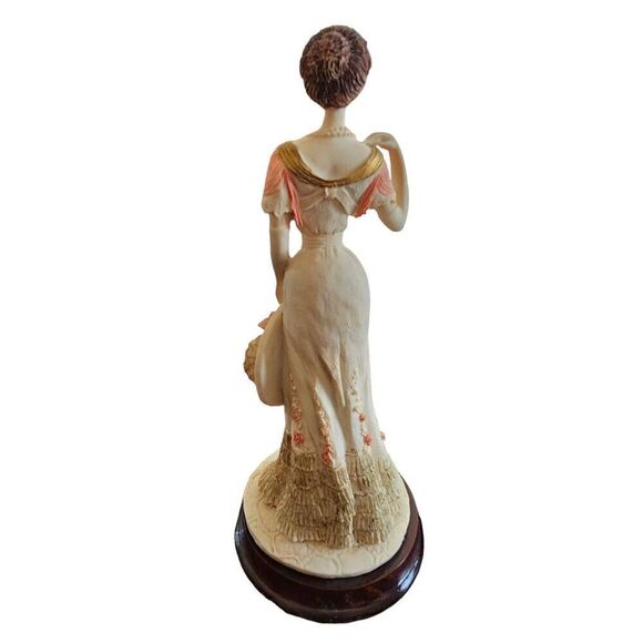 Lady Figurine w/hat and Base 8", Marlo Collections - Picture 4 of 5